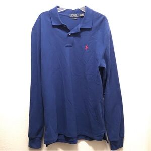 Ralph Lauren Long Sleeve Dark Blue Polo Boy Size XL (18-20)/Men Size Small